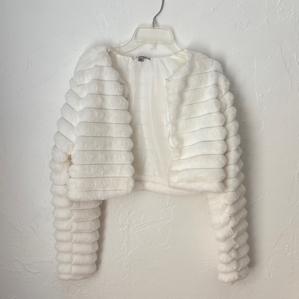 Justify White Ribbed Sweater